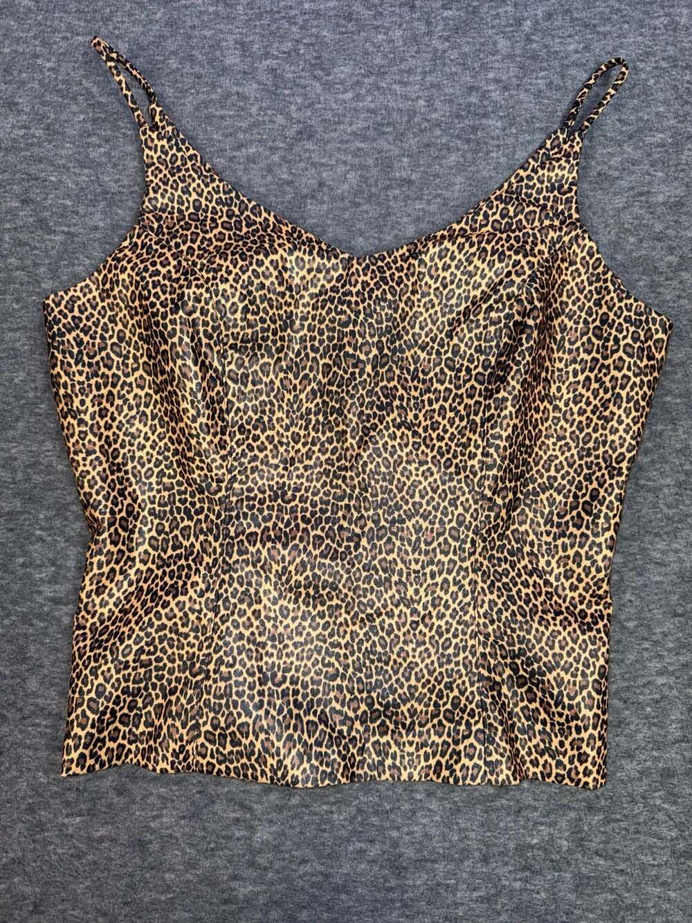 A. Byer Vintage y2k Leopard Print Corset Style Camisole Top Size L